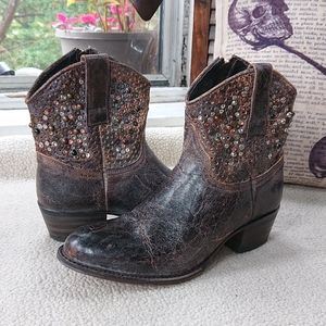 Frye "Deborah Studded" Short Leather Boot